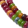 Dyed Natural White Jade Imitation Tourmaline Beads Strands G-K343-C55-01-4