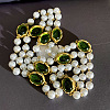 Alloy & Imitation Pearl & Oval Lampwork Beaded Long Necklaces for Women FS-WG23C77-01-2