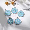Platinum Plated Alloy Enamel Charms ENAM-S118-04C-P-5