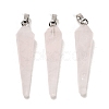 Natural Rose Quartz Pointed Pendants G-D089-01P-06-1