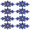 8Pcs Glass Cabochons(Hot Melt Adhesive On The Back) GGLA-FG0001-07C-1