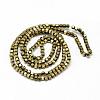 Electroplate Non-magnetic Synthetic Hematite Beads Strands G-Q486-63D-2