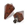 Natural Mahogany Obsidian Pendants G-B127-13P-07-2