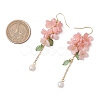 Shell Pearl Dangle Earrings EJEW-TA00617-03-3