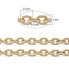 PVD Vacuum Plating 304 Stainless Steel Cable Chains CHS-F007-01G-B-3