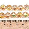 Transparent Electroplate Glass Beads Strands EGLA-N002-34C-B09-3