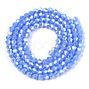 Opaque Solid Color Electroplate Glass Beads Strands EGLA-A039-P2mm-B19-3