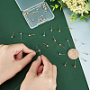 40Pcs 2 Colors Rack Plating Brass Stud Earring Findings KK-PH0004-80-3