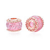 Rack Plating Alloy European Beads MPDL-N039-199-02RG-2
