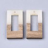Resin & Walnut Wood Pendants RESI-S358-26G-2