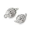 Brass Micro Pave Cubic Zirconia Connector Charms KK-U056-25P-2