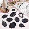 10Pcs 10 Styles Oval Alloy Pendants Cabochon Settings FIND-SC0009-96-4