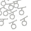 SHEGRACE Brass Micro Pave Clear Cubic Zirconia OT Toggle Claps XGRQ5K371-830P-1