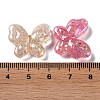 UV Plated & Crackle Transparent Acrylic Beads OACR-G033-04C-3