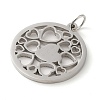 Non-Tarnish 304 Stainless Steel Pendants STAS-C086-05F-P-2