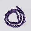 Round Grade A Natural Amethyst Bead Strands G-F289-19-6mm-2