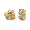 Brass Micro Pave Cubic Zirconia Beads KK-B142-26G-2