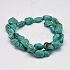 Dyed Nuggets Natural Howlite Beads Strands G-M139-11-A-2