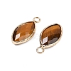 Natural Tiger Eye Faceted Pendants G-G193-01G-03-2