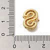Brass Micro Pave Cubic Zirconia Letter Links KK-I717-04S-3