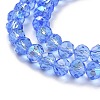 Electroplate Glass Beads Strands X1-EGLA-A034-T6mm-L04-3