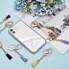 12Pcs 6 Colors Faux Suede Tassels Pendant Keychain KEYC-WR0001-30G-5