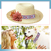 Rhombus Pattern Ethnic Style Embroidery Floral Polyester Ribbons OCOR-WH0070-324B-5