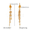 304 Stainless Steel Tassel Stud Dangle Earrings WG6C0B9-02-1
