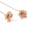 Brass Flower Head Pins KK-G413-04KCG-4