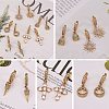 Clear Cubic Zirconia Cone Drop Huggie Hoop Earrings EJEW-SW00005-09-2