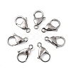 Tarnish Resistant Polished 316 Surgical Stainless Steel Lobster Claw Clasps X-STAS-R072-18A-4