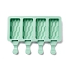 Food Grade DIY Rectangle Ice-cream Silicone Molds DIY-D062-04A-3