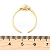 Ocean Theme Brass Micro Pave Cubic Zirconia Cuff Rings for Women RJEW-F184-17B-G-5