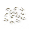 Tarnish Resistant Oval 304 Stainless Steel Open Jump Rings STAS-R067-02-1