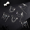 6Pcs 3 Stylesc Alloy Safety Pins JEWB-HY0001-66C-4