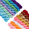 16 Bundles 16 Colors Braided Polyester Cords OCOR-PH0001-99-1