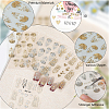 4Pcs 4 Styles Branch Self Adhesive PET Nail Art Stickers Decals MRMJ-SP0001-18-4