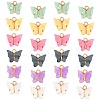 Light Gold Plated Acrylic Charms PALLOY-SC0002-58-1
