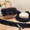 Polyester Lace Pleated Ribbons SRIB-WH0011-467A-4