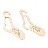 Undyed Wooden Sock Knitting Mold AJEW-P086-06-1