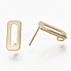 Brass Stud Earring Findings KK-T056-10G-NF-2