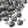 Natural Larvikite Pendants G-Q371-14-1