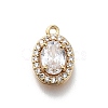 Brass Micro Pave Cubic Zirconia Pendants KK-D312-09G-02-1