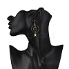 3Pairs Natural Tiger Eye Dangle Earrings EJEW-TA00656-3