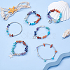 DIY Gemstone Bead Stretch Bracelets Making Kits DIY-SC0012-17-5