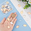 30Pcs 3 Colors 304 Stainless Steel Pendant Cabochon Settings STAS-UN0042-62-2