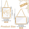 2Pcs 2 Style Brass Glass Hanging Photo Frame HJEW-OC0001-34-2