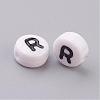 Acrylic Horizontal Hole Letter Beads X-PL37C9070-R-2