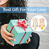 2 Pairs 2 Colors Cloud Alloy Enamel Dangle Stud Earrings for Women EJEW-TA0001-49B-8