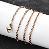 304 Stainless Steel Cable Chain Necklace Making STAS-P045-01RG-A-2